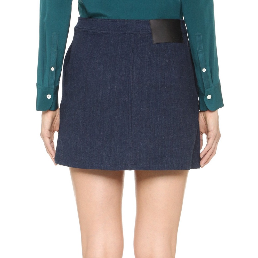 Rag & Bone Siggy Front Button A Line Denim Skirt … - image 4